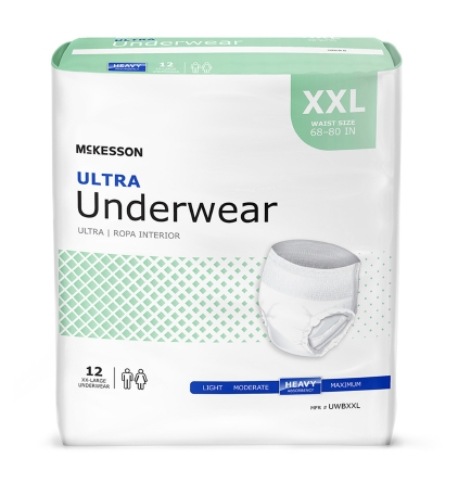 McKesson ULTRA Unisex Heavy Absorbent Adult UNDERWEAR Disposable S-XXL