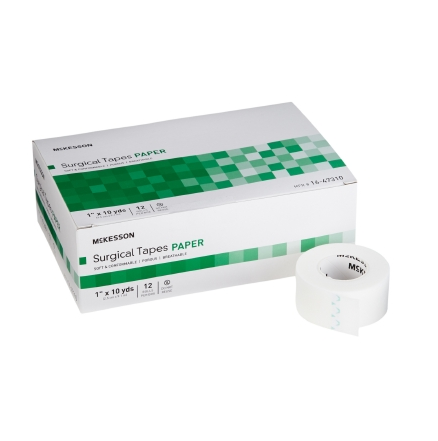 Medical Tape McKesson White 1 Inch X 10 Yard Paper Non-Sterile